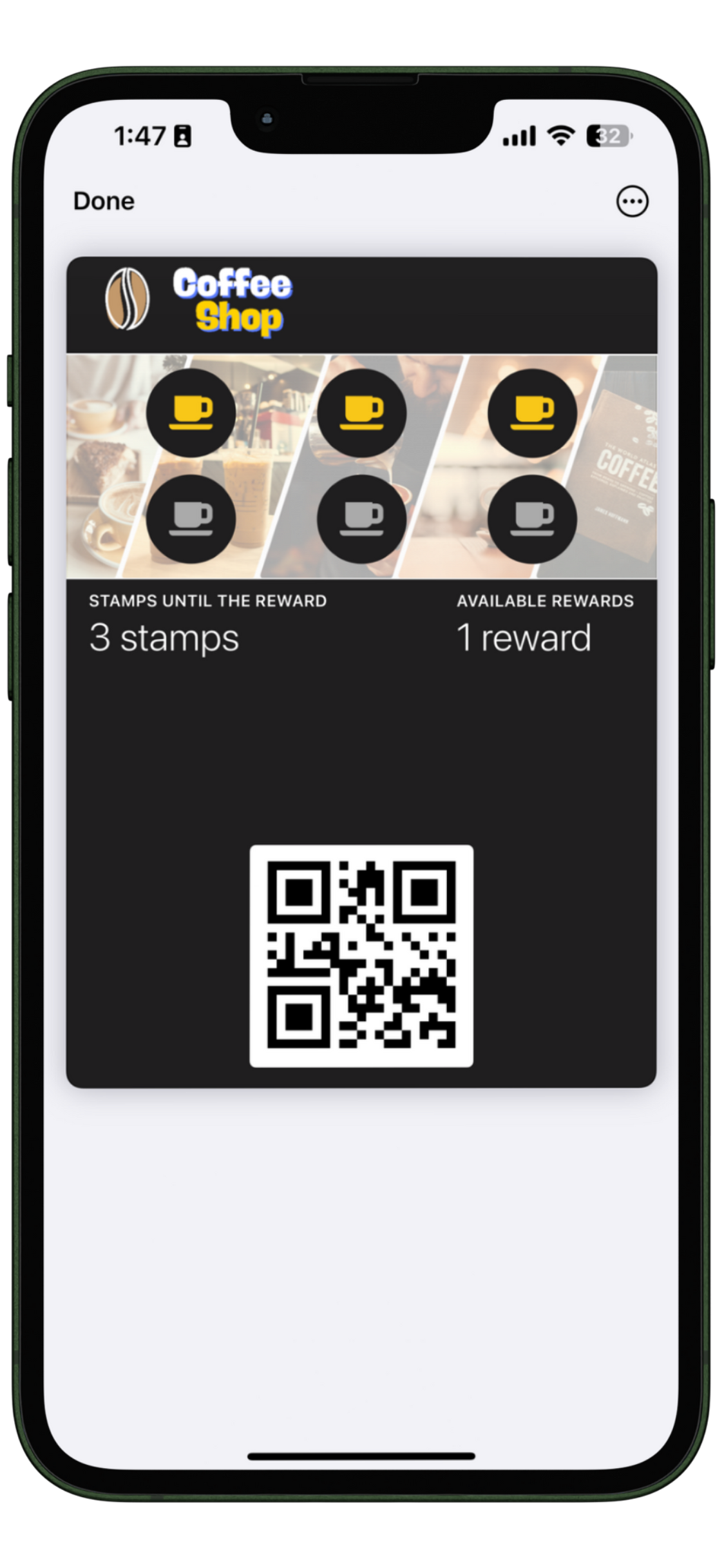 Stamp Card: Encourage repeat purchases with a Digital Stamp Card. Customers earn stamps for every visit or transaction to collect exciting rewards, mirroring a "Buy X, Get Y Free" system. This card is easily accessible in their mobile wallet!